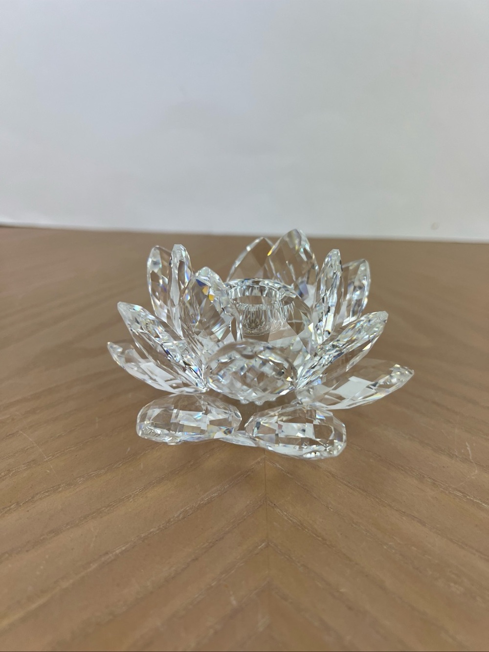 Swarovski Crystal Lotus Flower Candle Holder READ